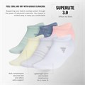 Женские носки adidas Superlite No Show (упаковка 6 пар) с легким профилем ниже щиколотки 11041410