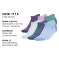 Женские носки adidas Superlite No Show (упаковка 6 пар) с легким профилем ниже щиколотки 11041410