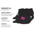 Женские носки adidas Superlite No Show (упаковка 6 пар) с легким профилем ниже щиколотки 11041410