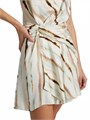 Мини-платье Delia в полоску с асимметричным сбором на бедрах и высоким воротником от A.L.C. 10042924