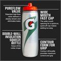 Gatorade Бутылка для напитков с двойной стенкой, изолированная, не протекает, объём 710 мл 11042960