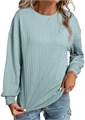 Лонгсливы SHEWIN для женщин: текстурированные туники на осень 2024, легкие и стильные, из 97% полиэстера и 3% спандекса 10020572