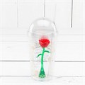 ZAK Designs Детский пластиковый стакан с влагозащитной трубочкой 650 мл и 3D фигуркой Розы из Красавицы и Чудовища 11068843