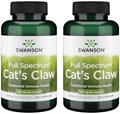 Swanson Коготь Кота для кошек - БАД для поддержки пищеварительной и иммунной систем - 100 капсул по 500 мг (2 упаковки) 11054193