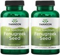 Swanson Семена пажитника 610 мг с полноспектральной формулой, 90 капсул в 2 упаковках, растительная добавка 11087288