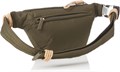 Dolce Vita Оливковая нейлоновая поясная сумка Mickie 25 см с молнией и задним карманом 11068821