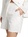 Шорты Elie Tahari Aria с высокой талией, 100% хлопок, с вышивкой, карманами и застёжкой на молнии 11010021