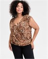 I.N.C. International Concepts Эксклюзивный топ большого размера с животным принтом и V-образным вырезом 11054745