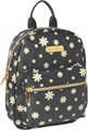 Jessica Simpson Дамский мини-рюкзак из водоотталкивающей веганской кожи для работы и путешествий (чёрные ромашки) 10022468