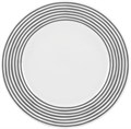 Kate Spade New York Фарфоровая обеденная тарелка 28 см, серо-белая, стильный дизайн, 1 шт. 11043197