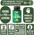 Peak Performance L-серин 500 мг - аминокислота для поддержки здоровья мозга и нейротропики, без ГМО, 60 капсул 11088226