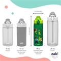 ZAK Designs Детская 19-унциевая бутылка для воды из нержавеющей стали с соломинкой и крышкой от протекания 11049091