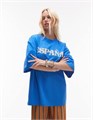 Футболка Topshop оверсайз с графическим принтом ',Espana', и круглым вырезом 11040851