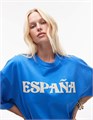 Футболка Topshop оверсайз с графическим принтом ',Espana', и круглым вырезом 11040851