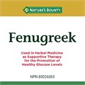 Nature',s Bounty Фенугрек, 100 капсул, поддержка уровня сахара в крови, без искусственных добавок 11071095