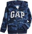 Gap Мальчиковая флисовая толстовка с капюшоном, 0-3 месяца, 77% хлопок, 23% полиэстер, стильный детский дизайн 10022759