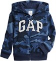 Gap Мальчиковая флисовая толстовка с капюшоном, 0-3 месяца, 77% хлопок, 23% полиэстер, стильный детский дизайн 10022759