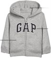 Gap Мальчиковая флисовая толстовка с капюшоном, 0-3 месяца, 77% хлопок, 23% полиэстер, стильный детский дизайн 10022759