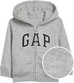 Gap Мальчиковая флисовая толстовка с капюшоном, 0-3 месяца, 77% хлопок, 23% полиэстер, стильный детский дизайн 10022759