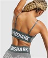 Gymshark Бесшовный бюстгальтер Wtflex с тонкими бретелями из дышащей ткани, съемными чашечками и разноцветным узором 11038220