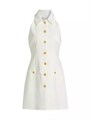 Мини-платье без рукавов Roxanne от Veronica Beard из льняной смеси с воротником и пуговицами 10042740