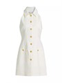 Мини-платье без рукавов Roxanne от Veronica Beard из льняной смеси с воротником и пуговицами 10042740