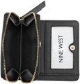 Nine West Компактный бумажник на молнии из искусственной кожи с отделением для карт и хлопковой подкладкой 11104531