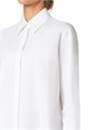 Классическая хлопковая рубашка поло Akris Punto с длинными рукавами и скрытой застежкой 11010664