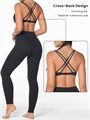 Спортивный топ Sunzel с V-образным вырезом и перекрестными бретелями, низкая поддержка, съёмные вкладыши 10020602