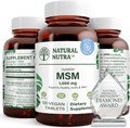 Natural Nutra ОптиМСМ, добавка MSM с серой, 1000 мг для здоровья суставов, волос и костей, 60 веганских таблеток 11086499
