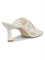Stuart Weitzman Ботильоны Thea 75MM из кожи с плетеным узором и открытым носом 11027948