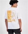 Hugo Boss Мужская футболка Boss с графическим принтом и логотипом из 100% хлопка, короткий рукав, круглый вырез 11020060