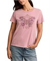 Графическая футболка Lucky Brand из хлопка с коротким рукавом в цветочном дизайне с бабочками 11020208