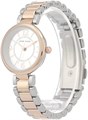 Anne Klein Женские браслет-часы с минеральным стеклом, серебристым солнечным узором на циферблате и розовыми золотыми деталями 11059164