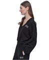 Женский лонгслив DKNY из 100% хлопка с V-образным вырезом и стразами-логотипом 11031018