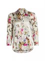 Шелковая блуза с цветочным принтом Dani с отложным воротником и длинными рукавами от L',Agence 10042921