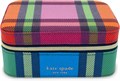 Kate Spade New York Элегантный дорожный органайзер для украшений, компактный размер 14x6.4x9.5 см, прочный материал, стильный клетчатый дизайн 11068904