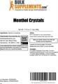 BulkSupplements Кристаллы ментола - натуральные ментоловые кристаллы для мыла, ароматерапии и паровых ингаляторов, 1 кг 11060212