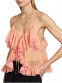 Топ Ciara с рюшами и прозрачными вставками от Ronny Kobo, фиксированные бретели, 100% полиэстер 11010176