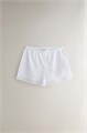 Хлопковые шорты Zara Home с присборенными деталями и кружевом по низу 11037650