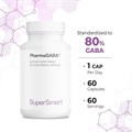 Supersmart Pharma GABA 125 мг - Патентованная и высоко биодоступная форма гамма-аминомасляной кислоты | Без ГМО и глютена - 60 вегетарианских капсул 11079632