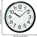 Seiko Настенные часы для дома и офиса, диаметр 30 см, черные, кварцевый механизм 11054039