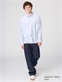 Uniqlo Оверсайз рубашка из 100% хлопка Broadcloth в полоску, непрозрачная, удобная и стильная 11023663