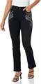 Джинсы Gloria Vanderbilt Amanda Slim Straight с низкой посадкой и вышивкой, удобные и стильные 11074378