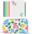 Kate Spade New York Набор канцелярских принадлежностей из веганской кожи: косметичка, блокнот, ручка и ленты для выделения (цветочный принт) 11092043
