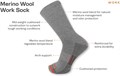 Рабочие носки Merrell из мериносовой шерсти, 6 пар с поддержкой свода стопы для дополнительного комфорта 11084978