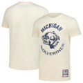 Мужская кремовая хлопковая футболка с коротким рукавом Michigan Wolverines от Mitchell &amp, Ness 10044647