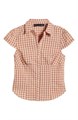 Рубашка в клетку с пуговицами от Lioness, 65% полиэстер, 35% хлопок, короткий рукав 10044826