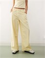 Брюки-багги COLLUSION цвета вафельного молока с завышенной талией, эластичным поясом и карманами 11037517