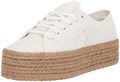 Женские кроссовки Superga 2790 Rope Macrame с ромбовидным верхом, белые, высота платформы 4 см, на шнуровке 11097965
